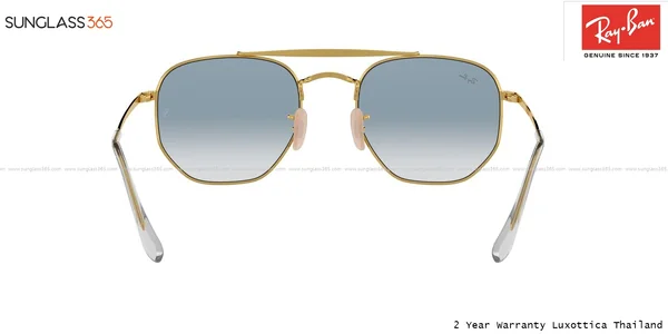 แว่นกันแดด Ray-Ban Marshal RB3648 001/3F Gold /Clear Gradient Blue image 7