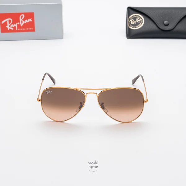 แว่นกันแดด Ray-Ban Aviator large metal RB3025 9001/A5 Pink / Pink Gradient Brown image 3 แว่นกันแดด Ray-Ban Aviator large metal RB3025 9001/A5 Pink / Pink Gradient Brown image 3