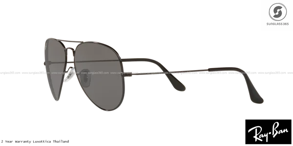แว่นกันแดด Ray-Ban Aviator large metal RB3025 002/48 Black / Black Polarized image 3 แว่นกันแดด Ray-Ban Aviator large metal RB3025 002/48 Black / Black Polarized image 3