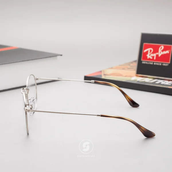 แว่นสายตา Ray-Ban Round Metal RX3447V 2970 Silver on Top Blue image 4 แว่นสายตา Ray-Ban Round Metal RX3447V 2970 Silver on Top Blue image 4