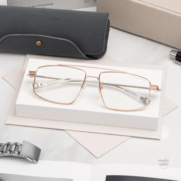 แว่นสายตา DITA LANCIER DLX144 A 04 Rose Gold / Shiny Silver image 8