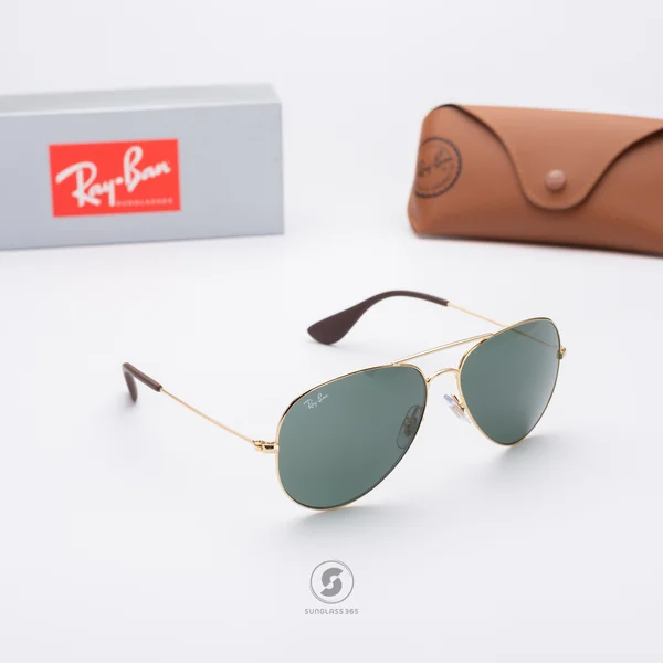 แว่นกันแดด Ray-Ban Aviator large metal RB3558 001/71 Gold / G-15 image 3 แว่นกันแดด Ray-Ban Aviator large metal RB3558 001/71 Gold / G-15 image 3