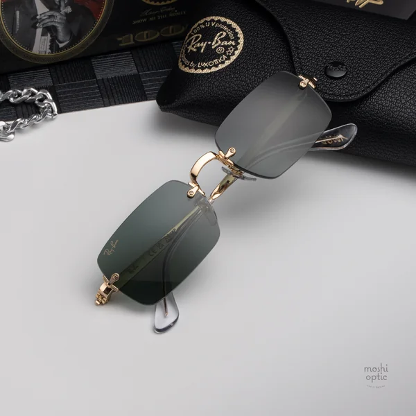 แว่นกันแดด Ray-Ban A$AP Rocky RB3928 001/71 Arista gold / Dark green image 3