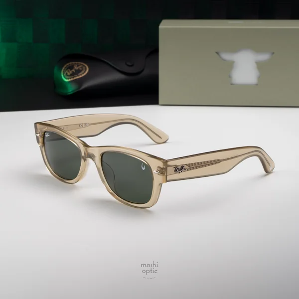 แว่นกันแดด Ray-Ban RB0832SF 146031 Polished Beige Green image 6