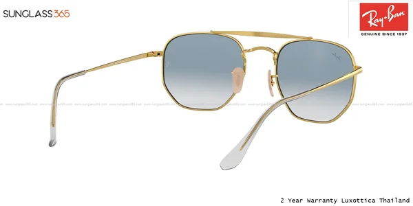 แว่นกันแดด Ray-Ban Marshal RB3648 001/3F Gold /Clear Gradient Blue image 8