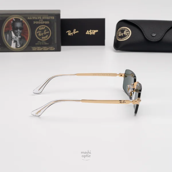 แว่นกันแดด Ray-Ban A$AP Rocky RB3928 001/71 Arista gold / Dark green image 6