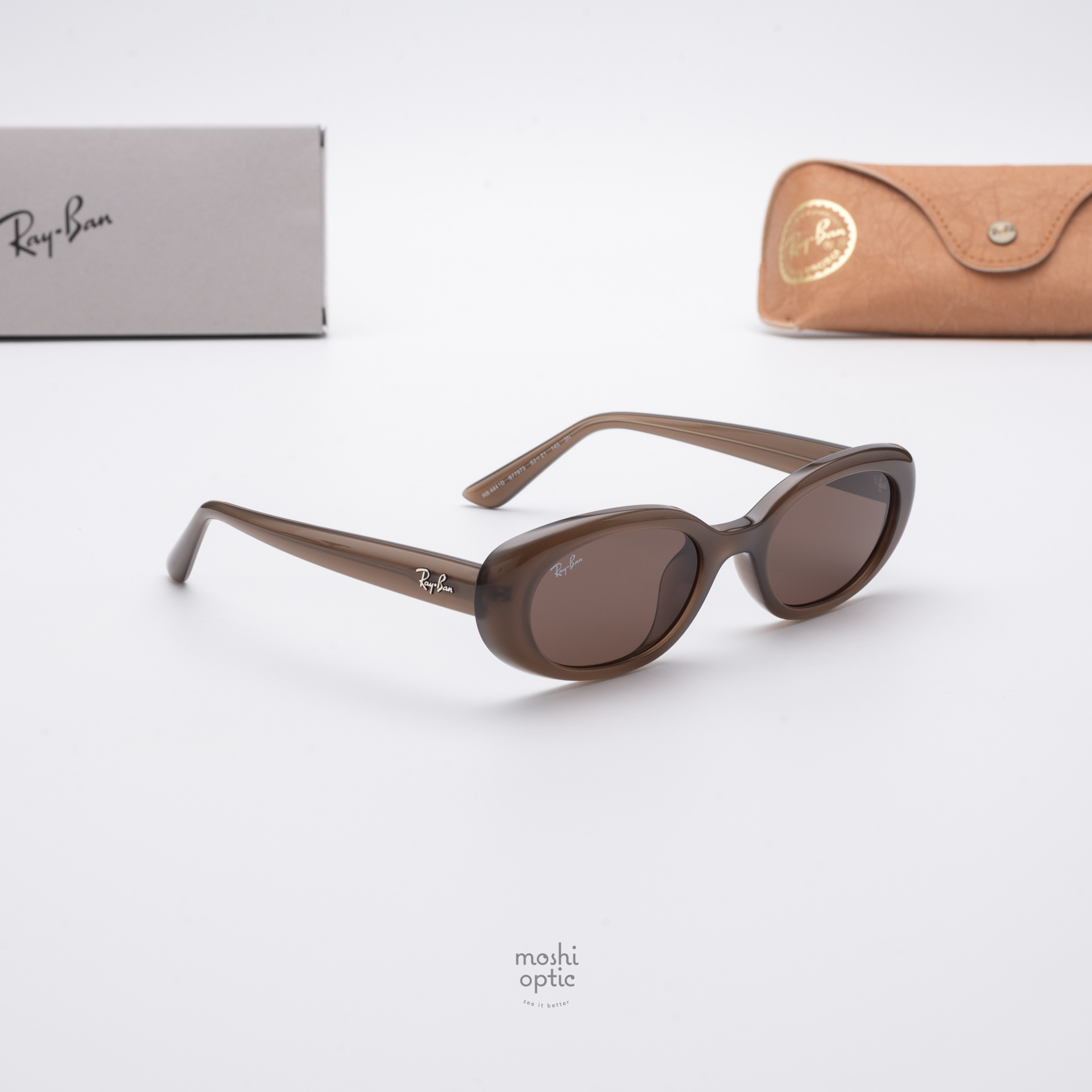 แว่นกันแดด Ray-Ban RB4441D 677973 Opal Brown / Dark Brown