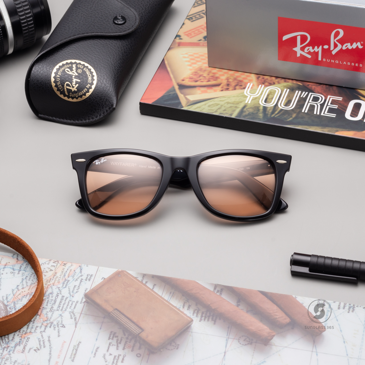 Ray Ban Wayfarer RB2140F 601/4B Black Pink