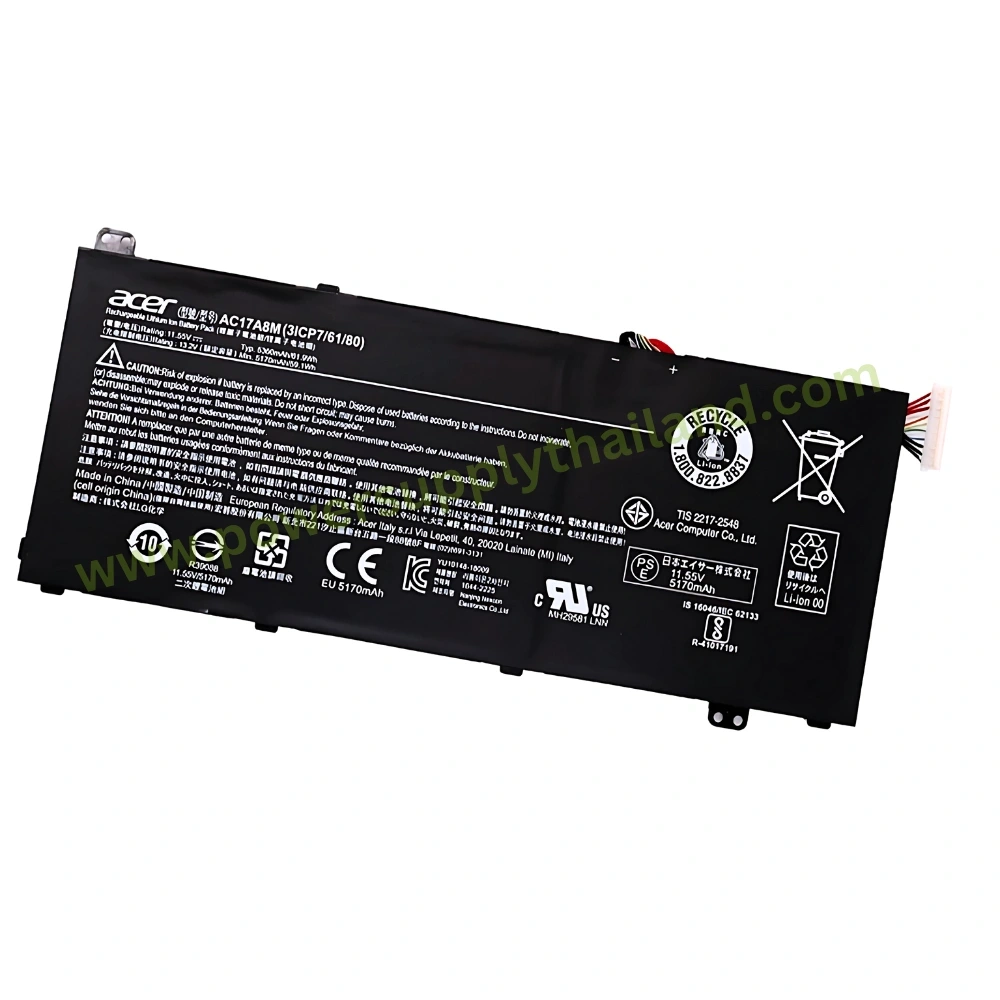 Battery ACER AC17A8M 11.55V 61.9Wh Original ตรงรุ่น แบตเตอรี่ ACER TMX315-51-m-74HP กำลังไฟ 61.9Wh ตรงรุ่น ตรงสเปค ลด ราคา พิเศษ