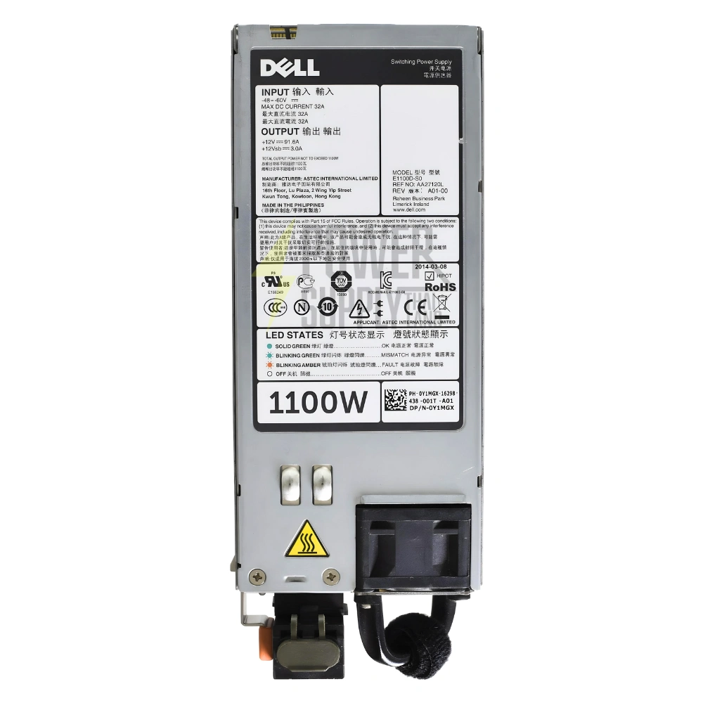 Power Supply Server Dell PowerEdge R730 ราคา พิเศษ ตรงรุ่น เพาเวอร์ ซัพพลาย เซิฟเวอร์ Dell PowerEdge R730 1100W ตรงรุ่น