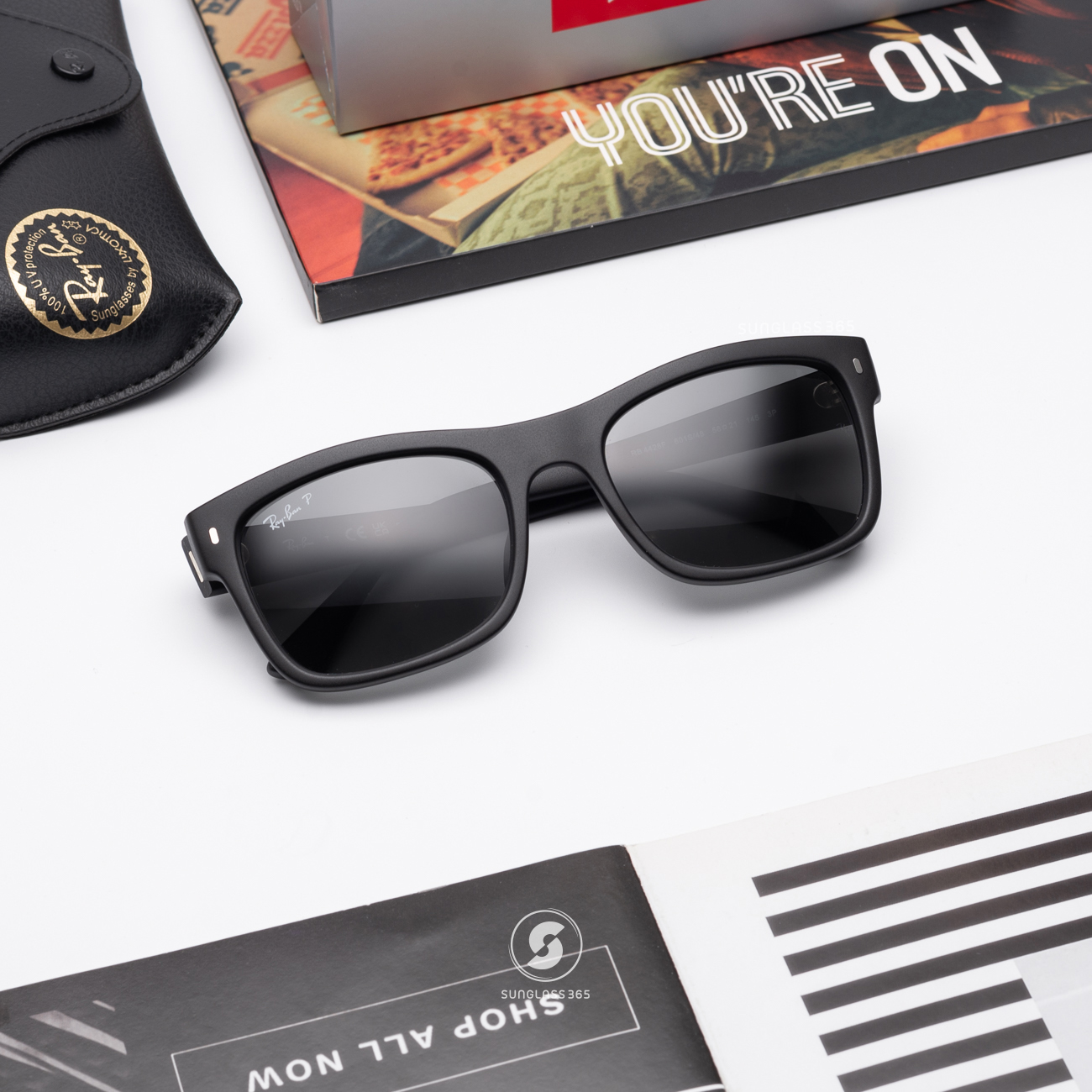 Ray-Ban RB4428F 601S48 Black Polarized