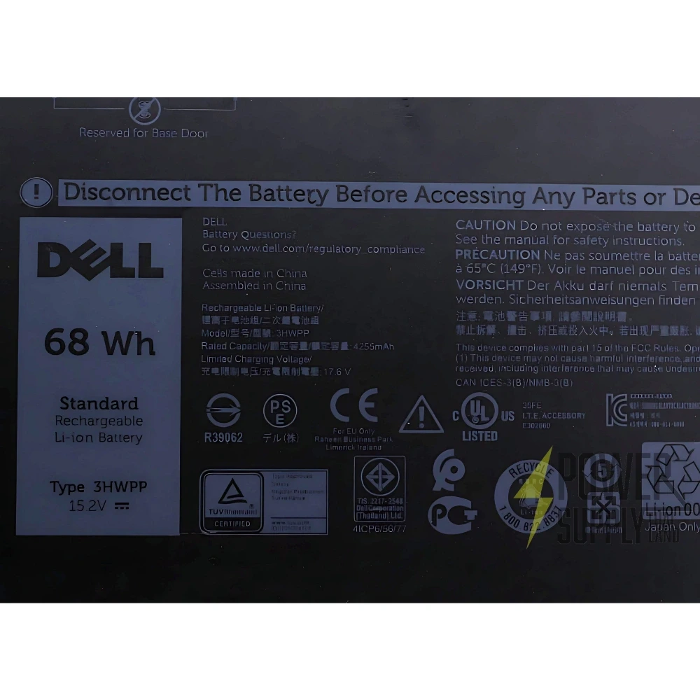 Battery Dell Precision 3541 Original 3HWPP ราคา พิเศษ แบตเตอรี่โน๊ตบุ๊ค Dell 3541 68Wh ตรงรุ่น