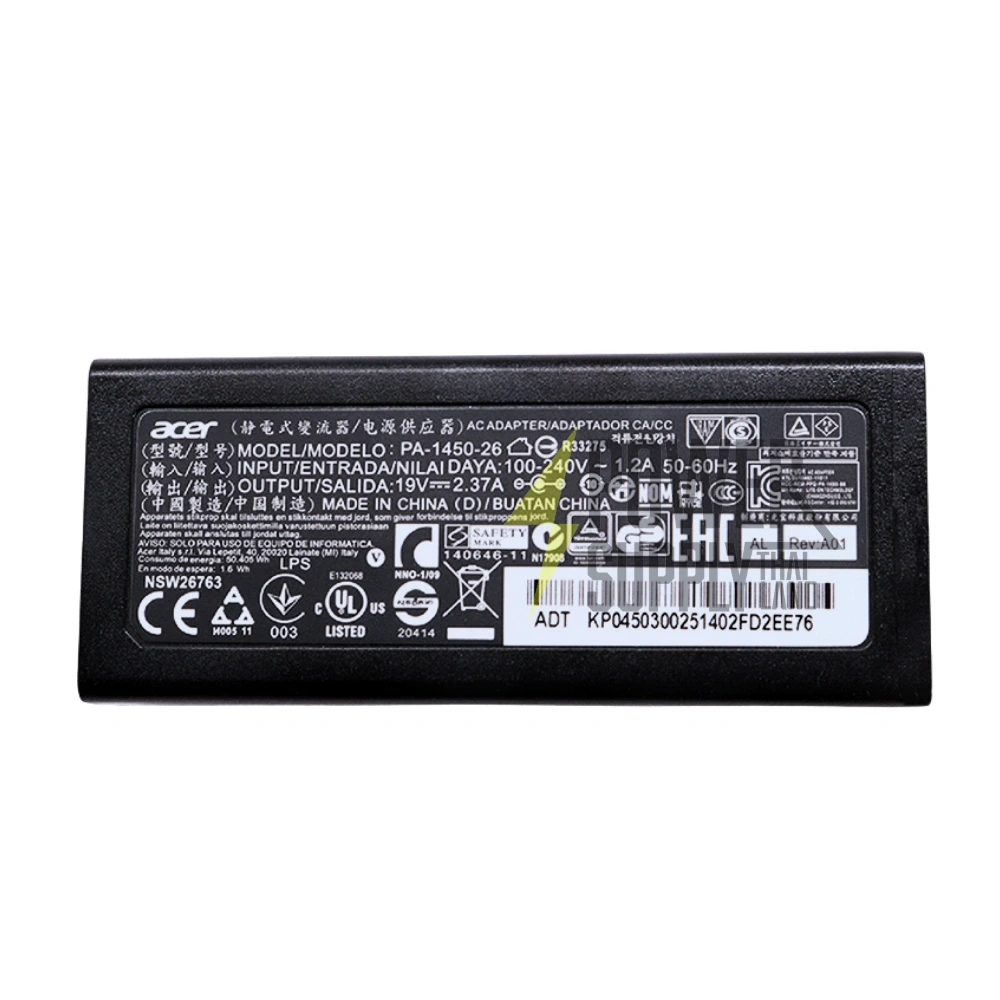 Adapter Acer PA-1450-26 45W Original ราคา พิเศษ สายชาร์จ โน๊ตบุ๊ค Acer 45W คุณภาพดี เต็มวัตต์ ตรงรุ่น ตรงสเปค