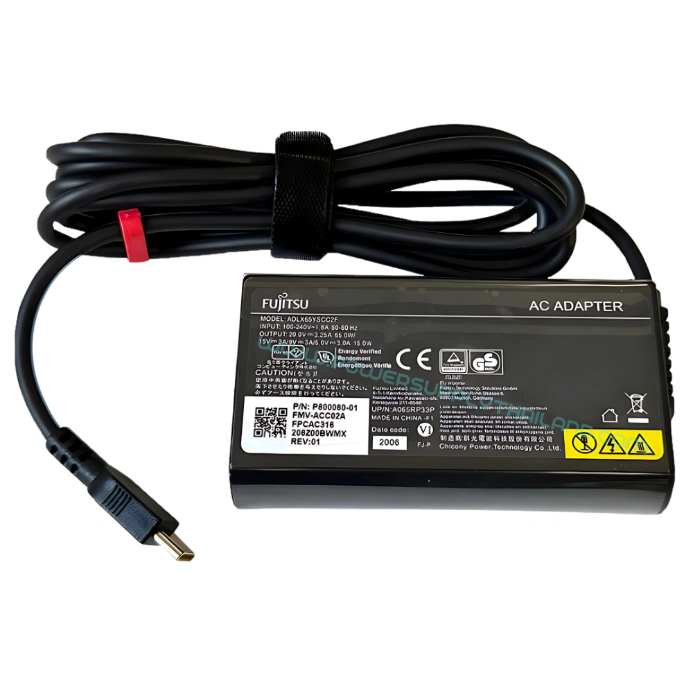 Adapter Fujitsu Lifebook U9311 ใหม่ สายชาร์จโน๊ตบุ๊ค 65w Type-C รับประกันสินค้า