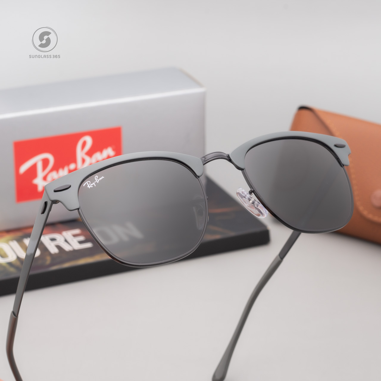 Ray-Ban Ray-Ban RB3716 186/58 Clubmaster Metal Black Top Mat