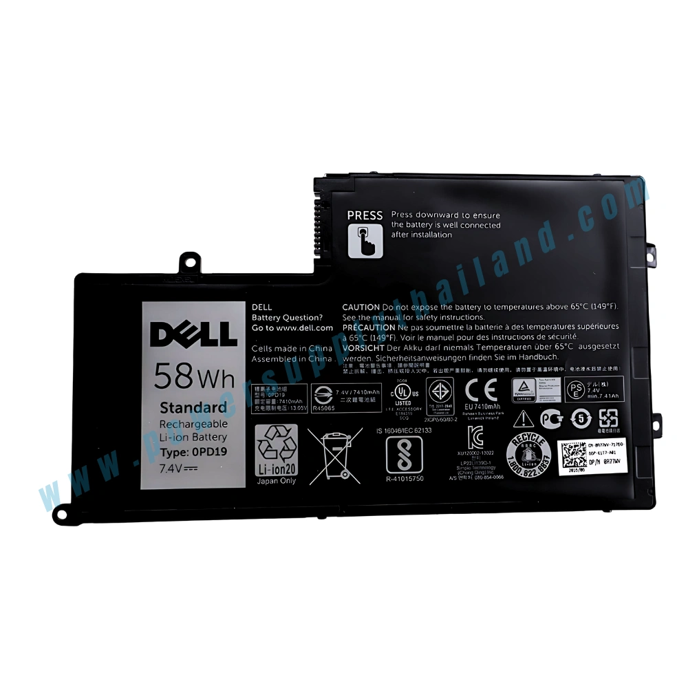 Battery Dell Inspiron 15 5547 Original 0PD19 ลด ราคา พิเศษ แบตเตอรี่ โน๊ตบุ๊ค Dell Inspiron 15 5547 58Whr ตรงรุ่น